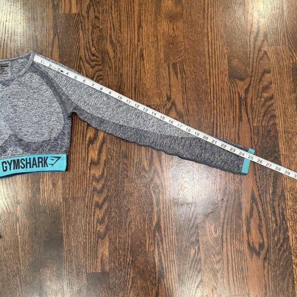 Gymshark Women’s XS Grey Marl Seamless Long Sleeve Crop Top - Like New - Picture 5 of 6